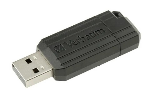 Clé USB 2.0 Verbatim PinStripe - 64Go (Noir) - 49065
